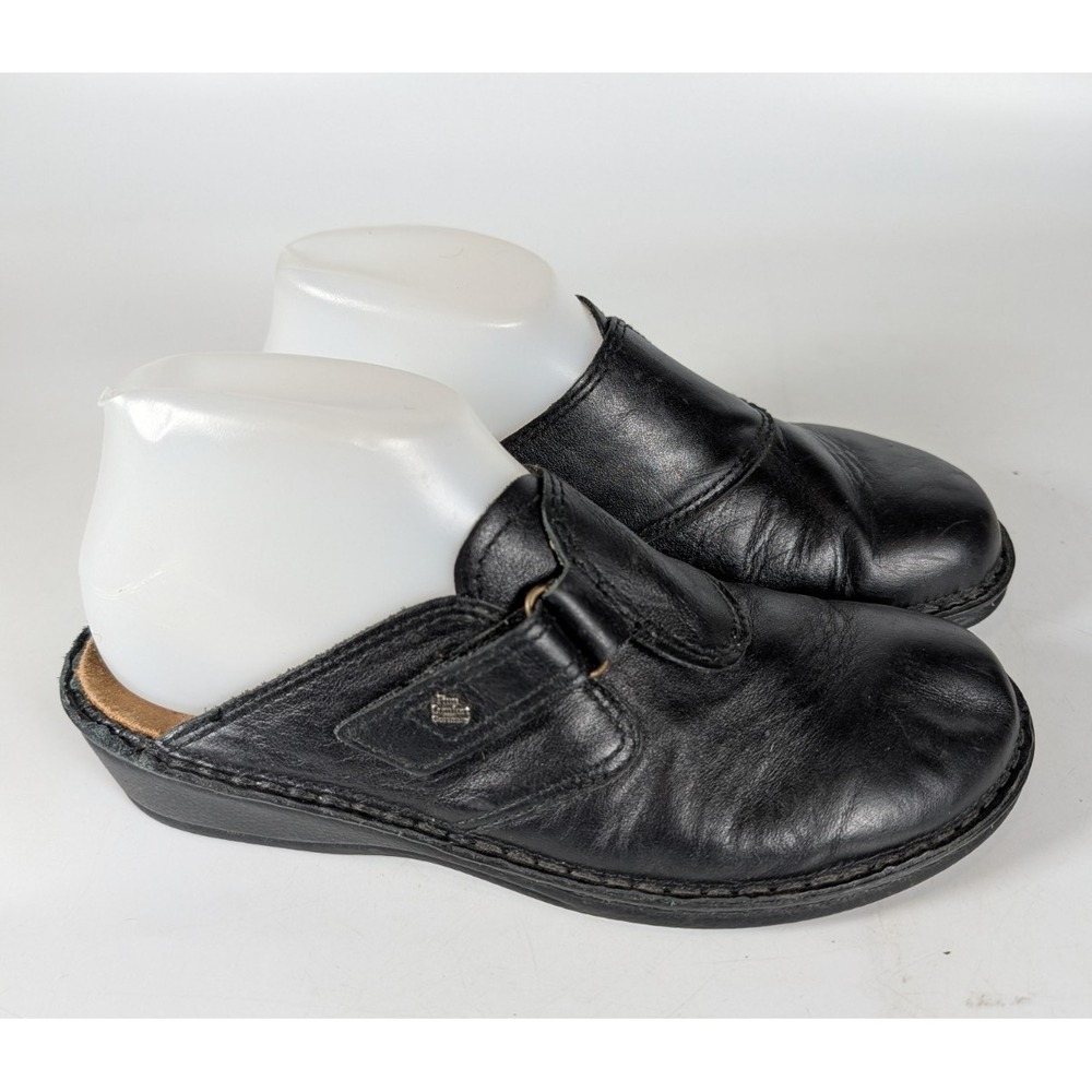 Finn Comfort Women's Orb Shoe Germany Clogs Slides Size 8 (39EU) Black Leather